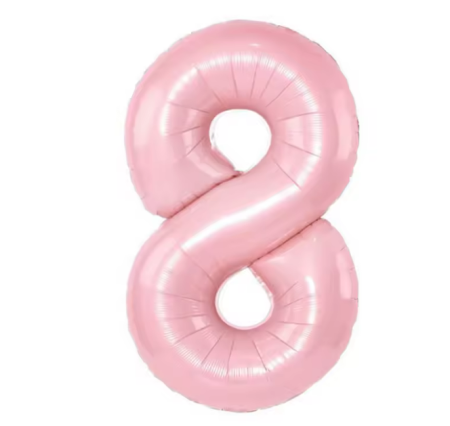 بالون رقم 8 لون زهر