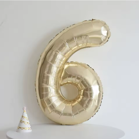 بالون رقم 6 لون فسفوري