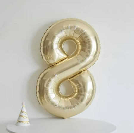 بالون رقم 8 لون فسفوري