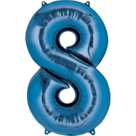 بالون رقم 8 لون أزرق نيلي
