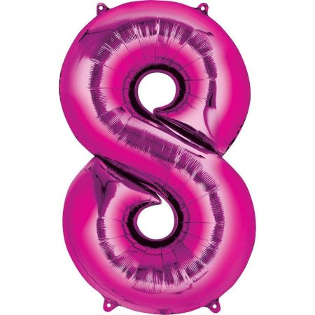 بالون رقم 8 لون زهر فوشي