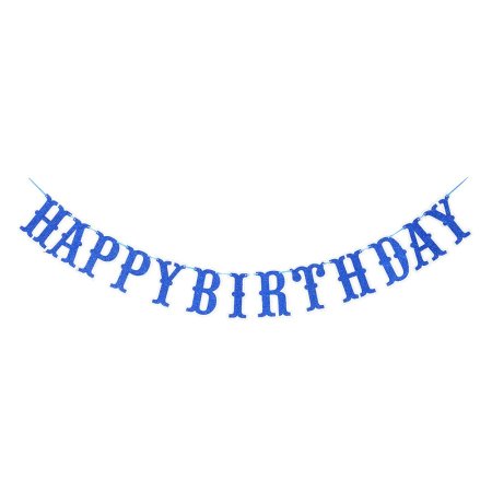 حبل زبنه Happy Birthday أزرق