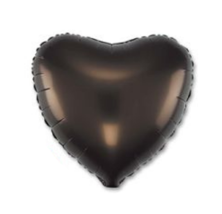 بالون قلب لون بني شوكلاته (مات)