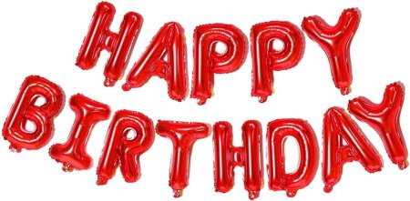 بالونة كلمة HAPPY BIRTHDAY أحمر