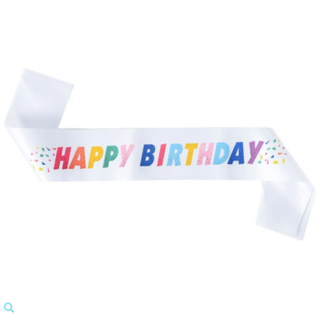 وشاح Happy Birthday ألوان