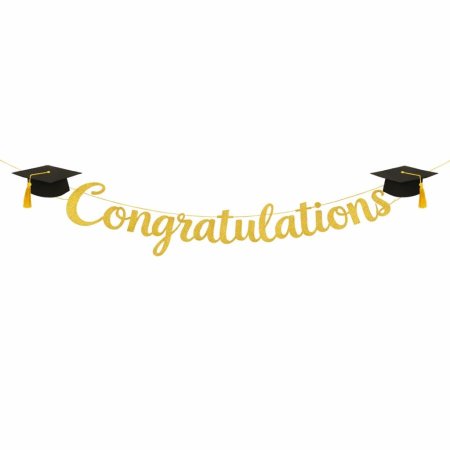 حبل زينه Congratulations لون ذهبي